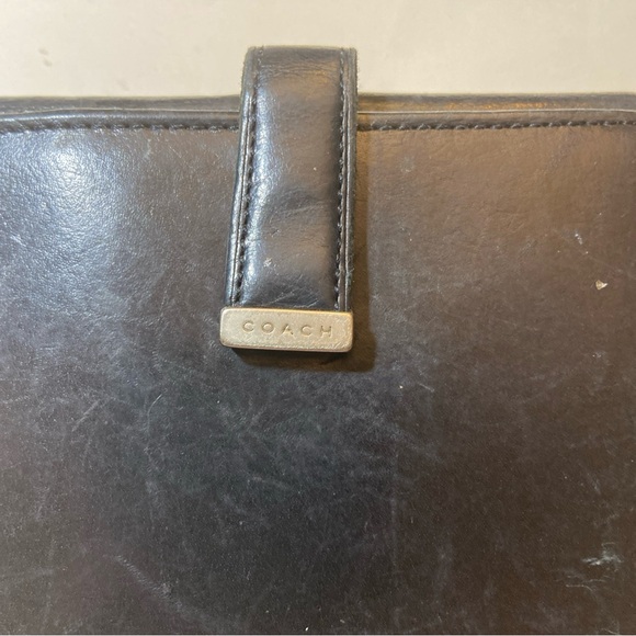Coach Vintage  BLACK Leather Wallet w/Coin Unit Snap Closure - Picture 9 of 9